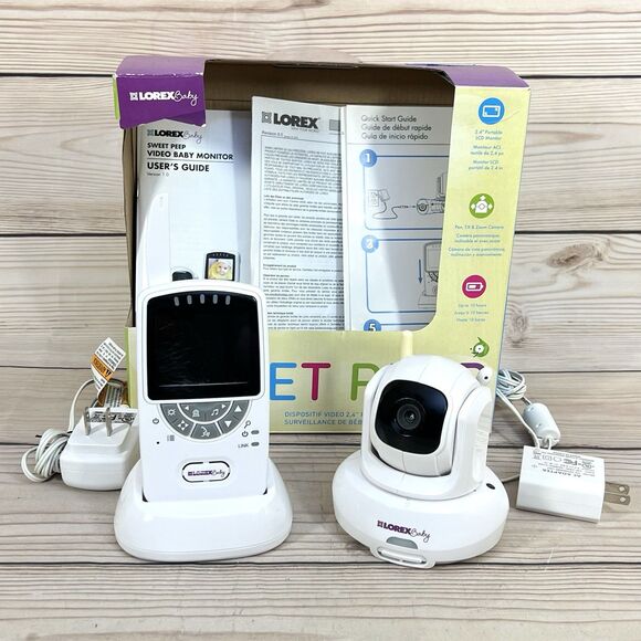 Lorex SWEET PEEP Baby Monitor 2.4" Screen Pan Tilt Camera Night Vision Lullaby - Picture 15 of 15